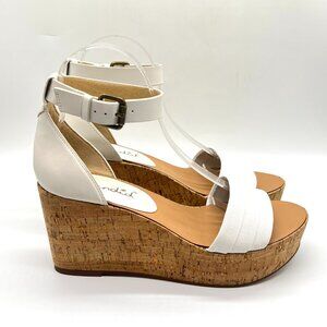 Splendid Womens Size 10M‎ Travis White Cork Platforms Sandals Shoes